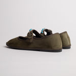 Load image into Gallery viewer, CHIARA TOTIRE SUEDE IN OLIVE-KHAKI