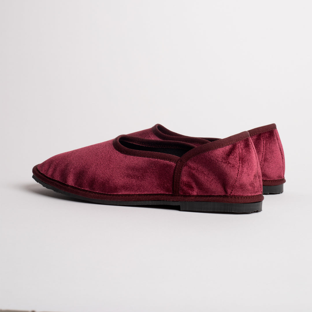 GERALDINE BOUBLIL VELVET IN BURGUNDY
