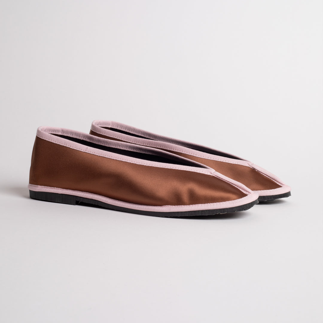 MARIA DE LA ORDEN 1 SATIN IN BROWN-PINK