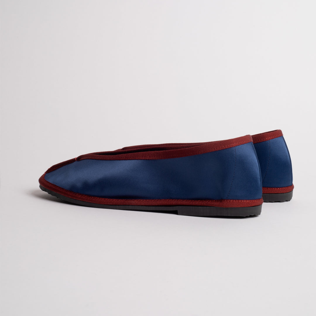 MARIA DE LA ORDEN 1 SATIN IN NAVY-BURGUNDY