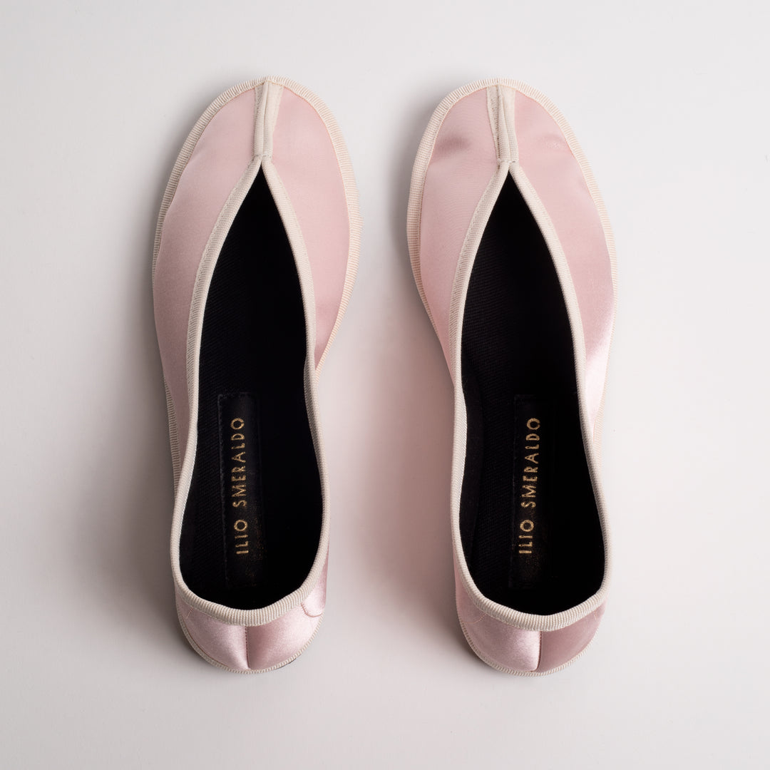MARIA DE LA ORDEN 1 SATIN IN NUDE PINK-OFF WHITE