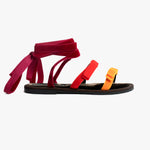 Load image into Gallery viewer, PORTO CERVO SUEDE LEATHER IN BURGUNDY / RED / ORANGE