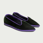 Load image into Gallery viewer, BOSTON VELVET IN MOSS / VIOLET
