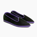 Load image into Gallery viewer, BOSTON VELVET IN MOSS / VIOLET

