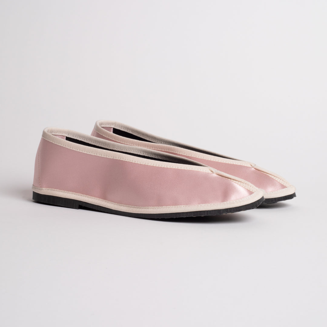 MARIA DE LA ORDEN 1 SATIN IN NUDE PINK-OFF WHITE