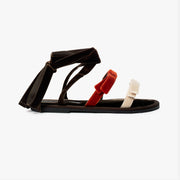 PORTO CERVO SUEDE LEATHER IN BROWN / CARAMEL / CREAM