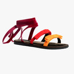 Load image into Gallery viewer, PORTO CERVO SUEDE LEATHER IN BURGUNDY / RED / ORANGE
